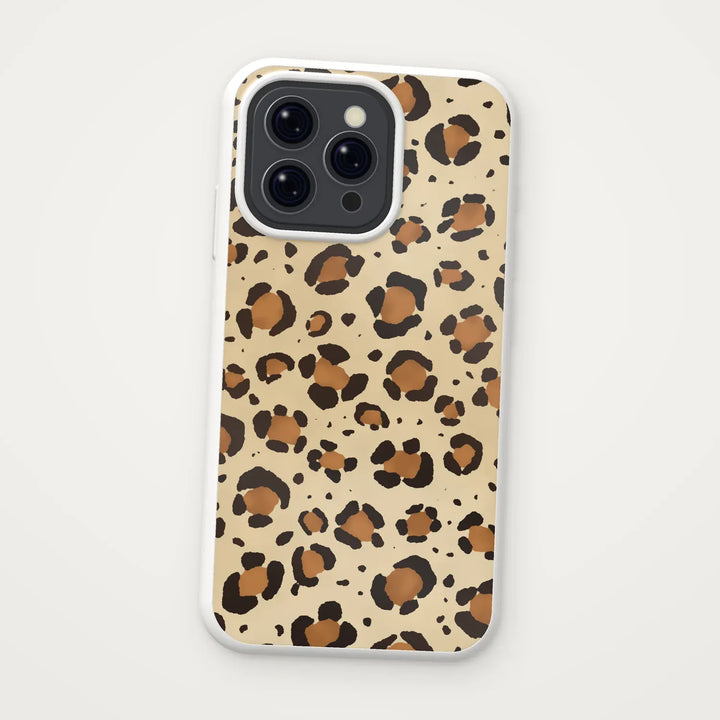 Dealer De Coque Coque à motifs iPhone 17 Pro Max / Contour couleur / Blanc Coque Léopard