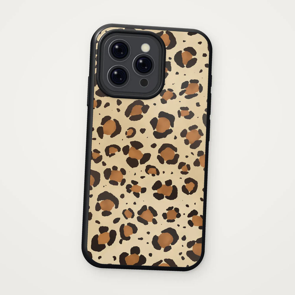 Dealer De Coque Coque à motifs iPhone 17 Pro Max / Contour couleur / Noir Coque Léopard