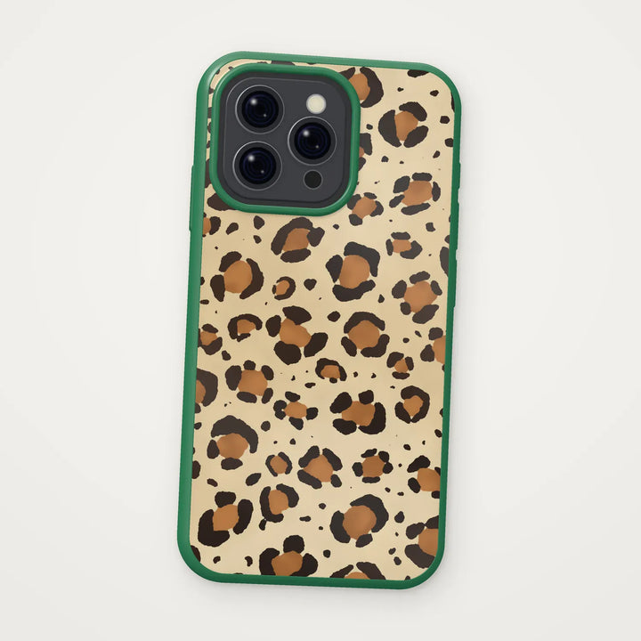 Dealer De Coque Coque à motifs iPhone 17 Pro Max / Contour couleur / Vert foncé Coque Léopard