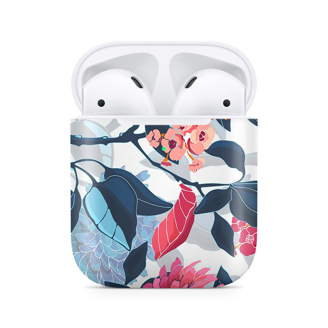 Dealer De Coque Coque AirPods AirPods 1e génération / 2e génération Coque AirPods Fleurs Roses Bleues