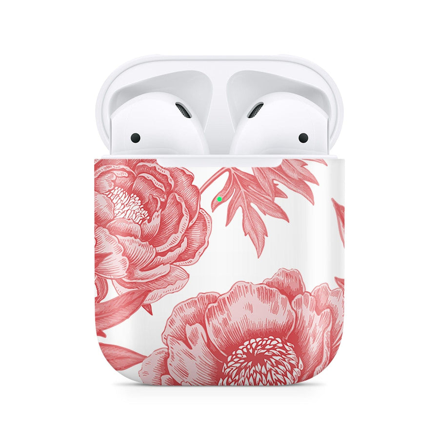 Dealer De Coque Coque AirPods AirPods 1e génération / 2e génération Coque AirPods Fleurs Rouges