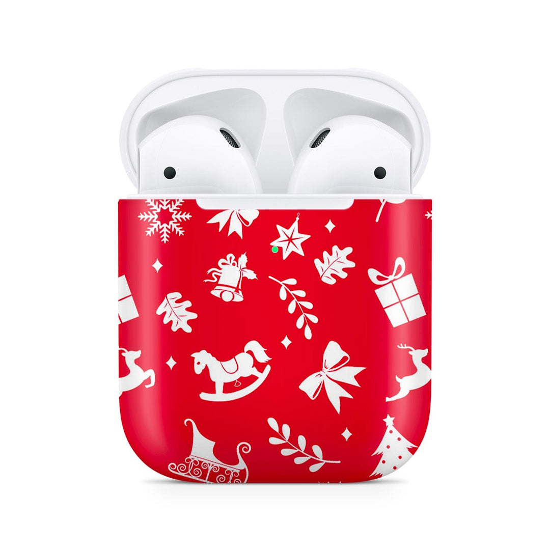 Dealer De Coque Coque AirPods AirPods 1e génération / 2e génération Coque AirPods Noël Rouge