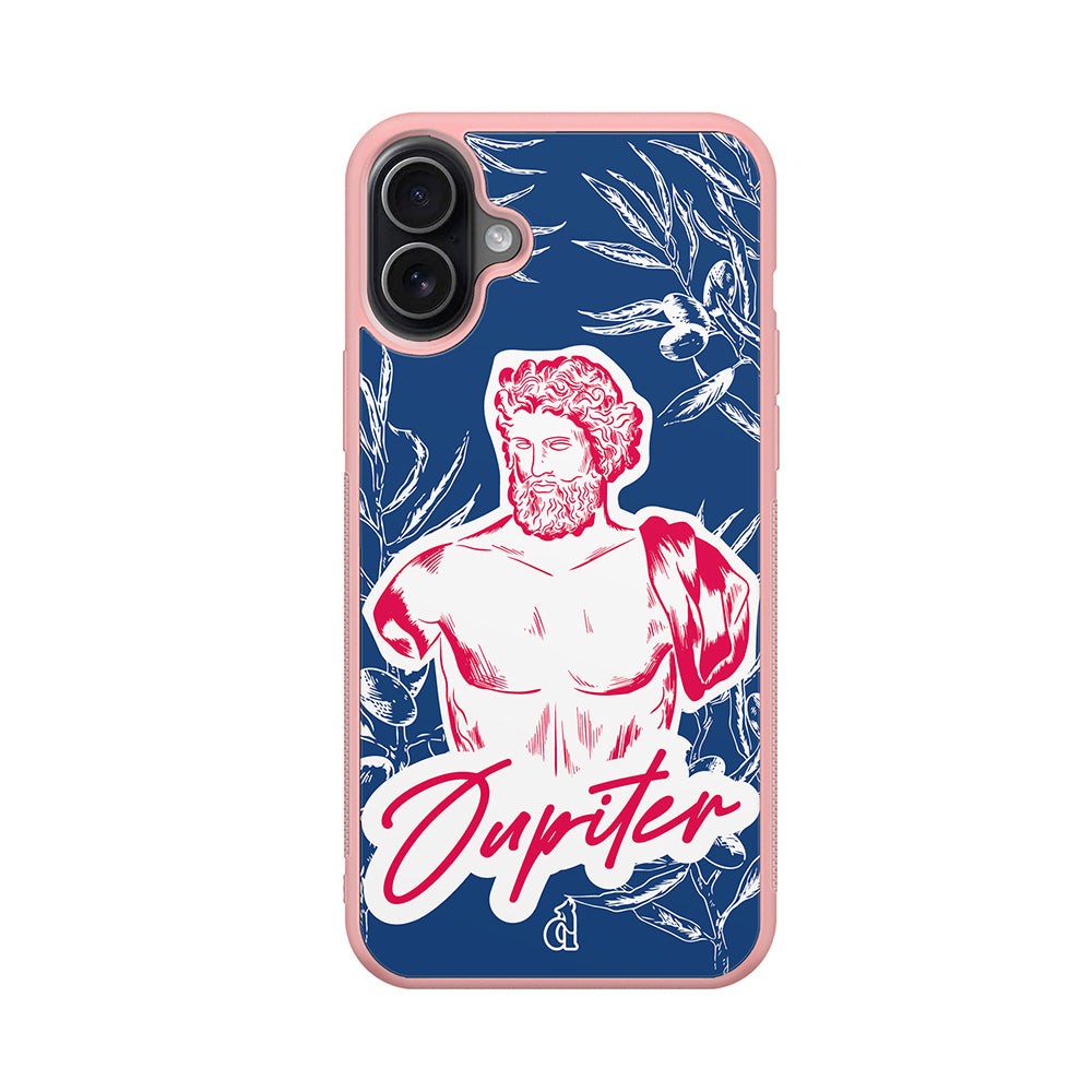 Coque protectrice rose clair avec l'illustration de Jupiter pour iPhone, Samsung, Xiaomi, Oppo, Google Pixel