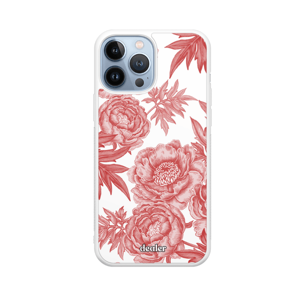 Dealer De Coque Coque design Coque en silicone Fleurs rouges pour iPhone