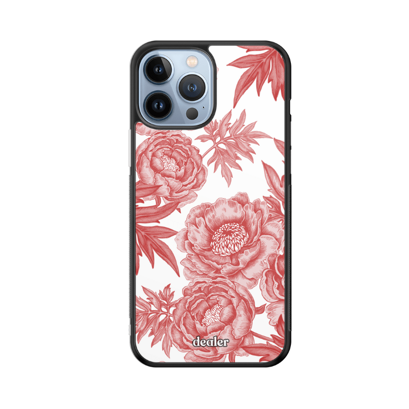 Dealer De Coque Coque design Coque en silicone Fleurs rouges pour iPhone