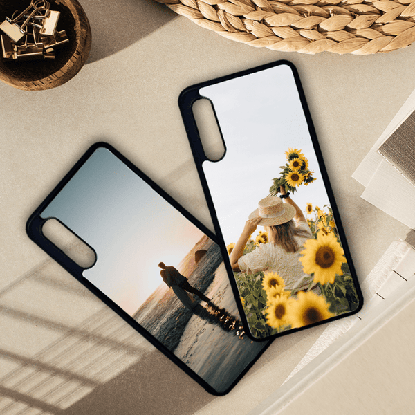 Dealer de Coque - Coque personnalisable noire en silicone pour Samsung A, protection antichoc, design unique et impression haute définition, compatible Samsung Galaxy A.