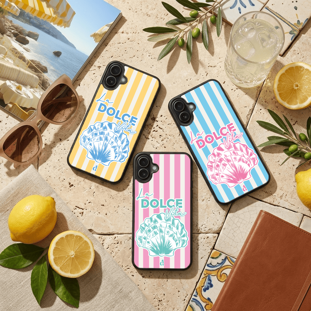 Coques pour iPhone et Samsung avec citation Dolce Vita 