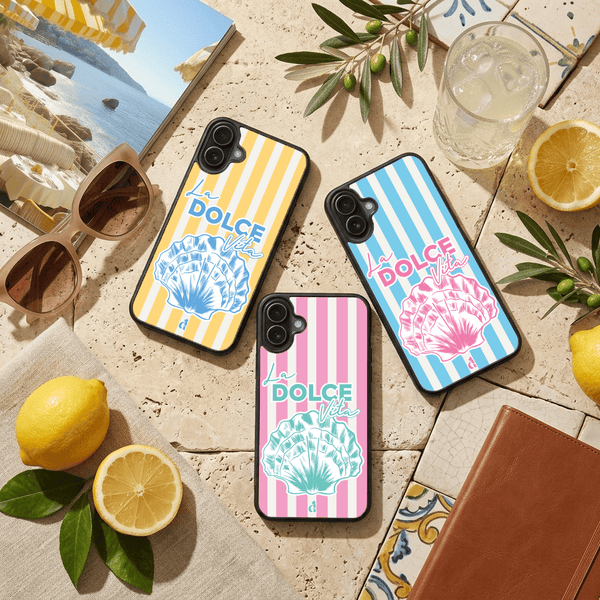 Coques pour iPhone et Samsung avec citation Dolce Vita 