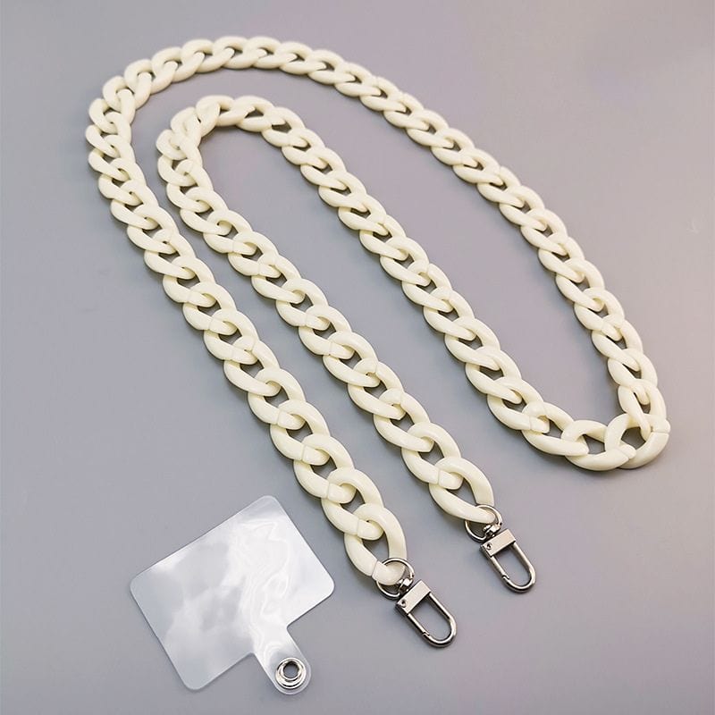 Dealer De Coque Cordon Blanc Chaîne colorée pour téléphone