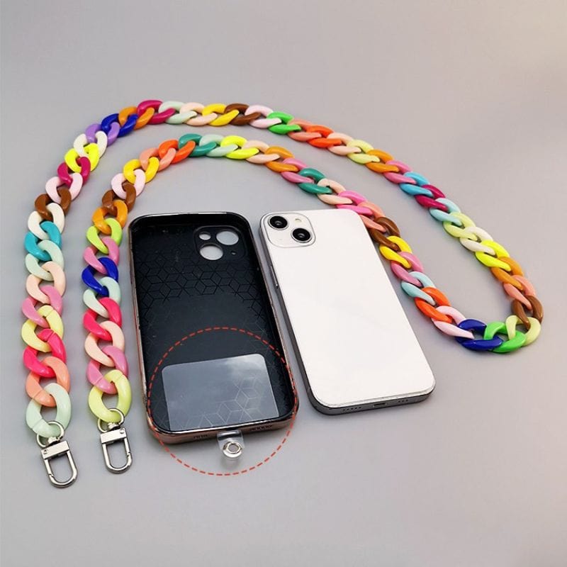 Dealer De Coque Cordon Chaîne colorée pour téléphone