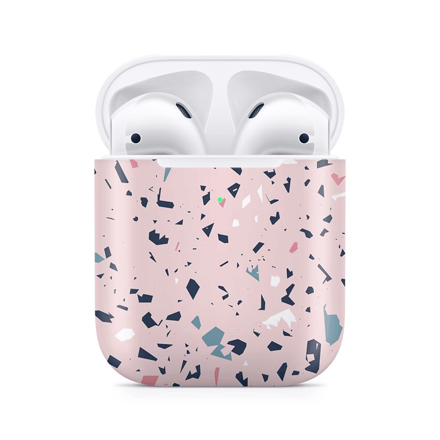 Dealer de coque Coque Airpods Coque AirPods Terrazzo rose et bleu