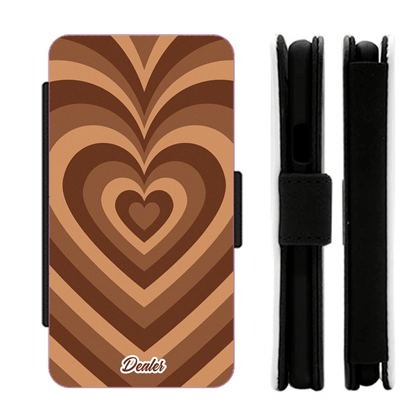 Dealer de coque Etui Love Etui Coeur Marron 70s Vintage